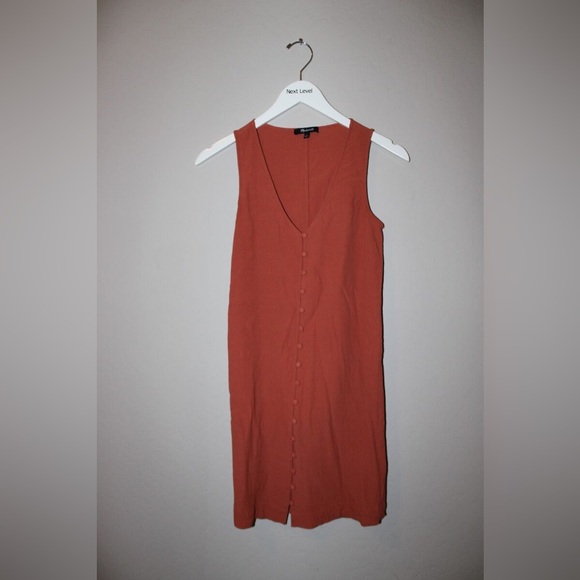 Madewell Heather Button Front Sleeveless Dress NWT - Picture 2 of 5